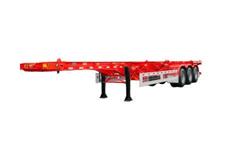 3 axles 50 tons skeleton trailer 20ft 40ft container chassis