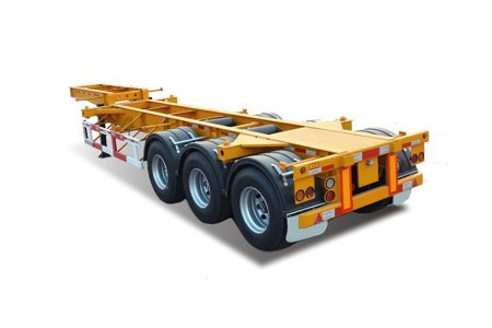 3 axle gooseneck skeleton trailer 20ft 40ft container chassis