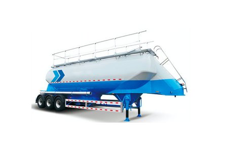Vertical type powder pellet particle grain tanker trailer